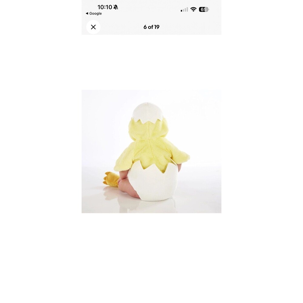 Pottery Barn Kids BABY CHICK w/ EGG Halloween Costume Infant Toddler 6-12 Months - Picture 2 of 6